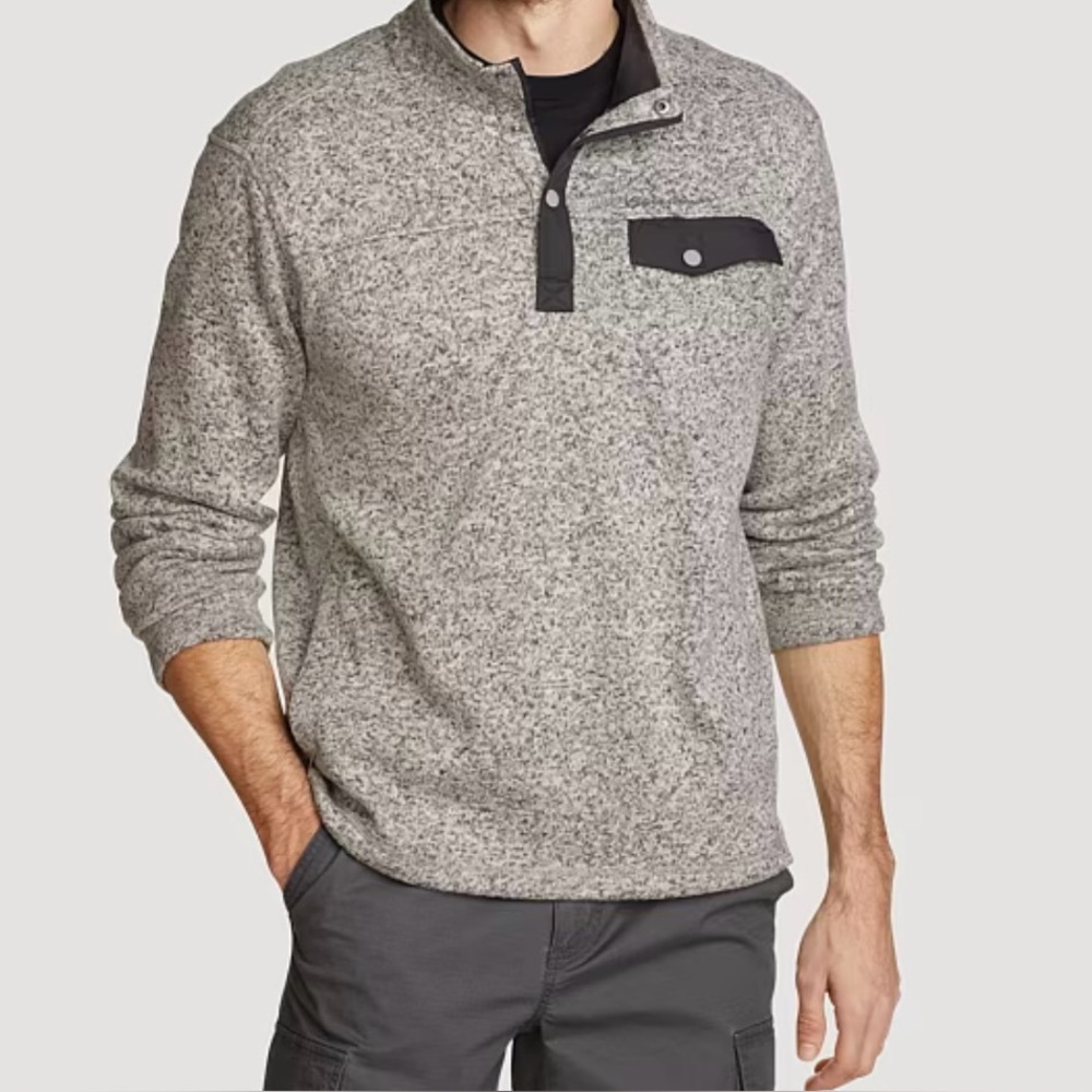 Men's Tall L Convector Snap Mock Sweater